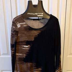 NIC+ZOE Cream, Brown and Black Tunic